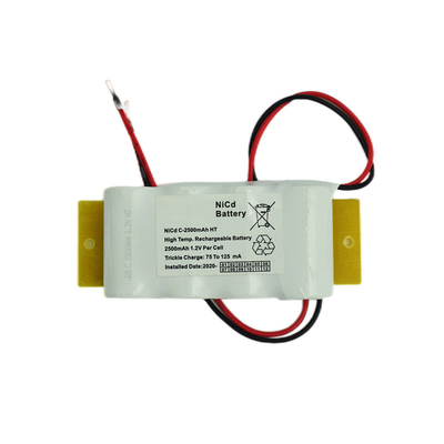 Bateria 2500mAh 4.8V do CD do Ni da luz de emergência do tamanho de C de lado a lado
