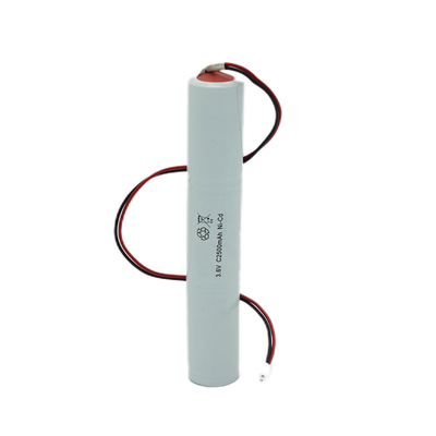 Iluminação de emergência Célula de níquel-cádmio selada com IEC 61951 3.6V C2500mAh