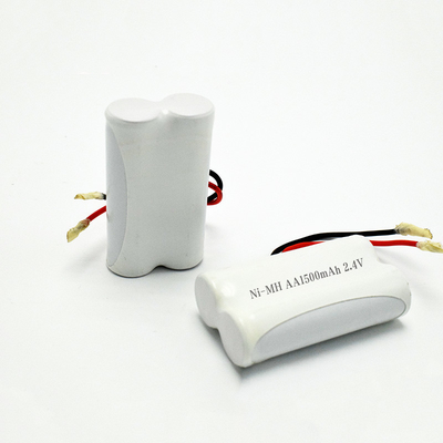 Bateria de iluminação de emergência OEM 2.4V Ni-Mh AA1500mAh Bateria de longa duração recarregável lado a lado
