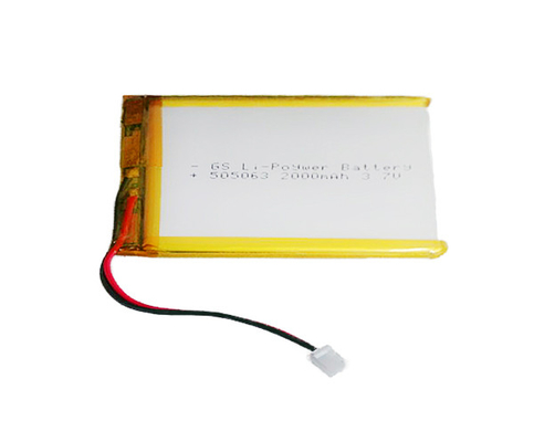 2000mAh pilha ambiental 45g 3.7V Li Polymer Battery 505063