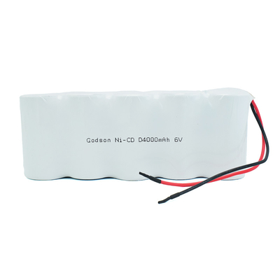 Bateria recarregável Ni Cd D4000mAh 6,0V Baterias de vida útil