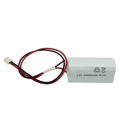 Bateria de Ni Cd de luz de emergência AA 900mAh 3,6V 500 vezes a vida útil do ciclo