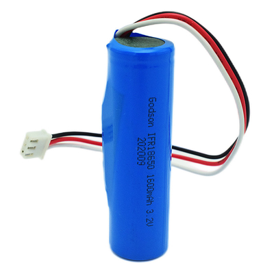 Pilhas das baterias Lifepo4 da luz da saída de emergência do lítio 18650 3.2V 1600mAh