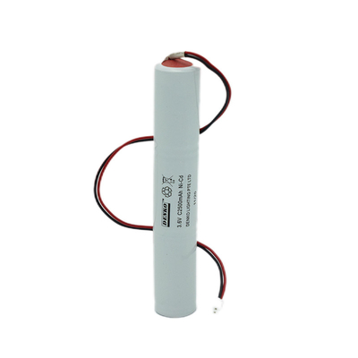 cor branca do PVC do bloco 3.6V da bateria do CD do Ni da luz de emergência 2500mAh