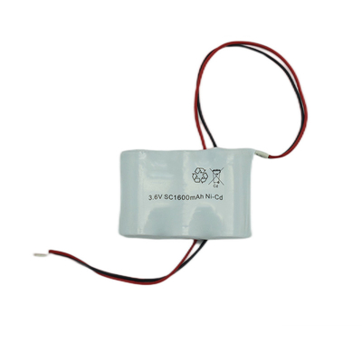 Baterias de luz de saída de emergência SC1600mAh bateria recarregável de níquel cádmio 3,6 V