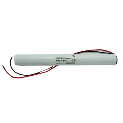 As baterias da luz da saída de emergência do CD do Ni de 6,0 volts colam o tipo cor branca do PVC