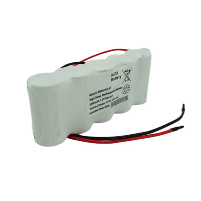 De lado a lado as baterias da luz da saída de emergência embalam 6,0 volts C2500mAh NiCd
