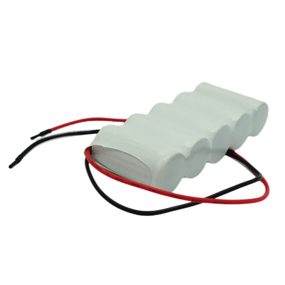 Bateria de célula recarregável C2500mAh NiCd 6.0V Vida útil esperada de 5 anos