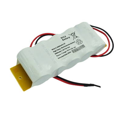 Revestimento de PVC de NiCd da substituição da bateria do sinal da saída de emergência do OEM 3.6V