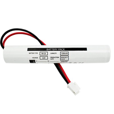 NiCd Sc1200mah tipo da vara da bateria de 3,6 volts para a iluminação de emergência