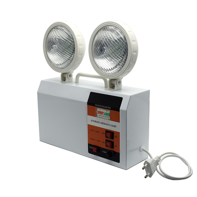 Foco duplo LED de emergência externo branco 3W 6500K 3 horas de duração