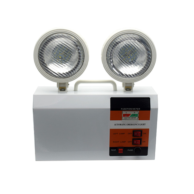 Foco duplo LED de emergência externo branco 3W 6500K 3 horas de duração