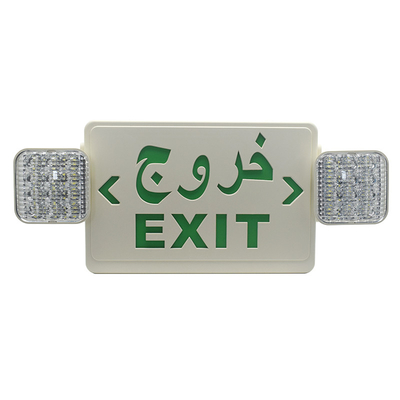 Sinal de saída de emergência com LED verde bateria dupla face AC85 - 265V 50/60H