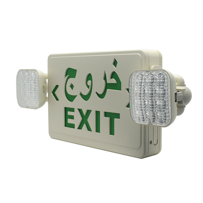 Sinal de saída de emergência com LED verde bateria dupla face AC85 - 265V 50/60H