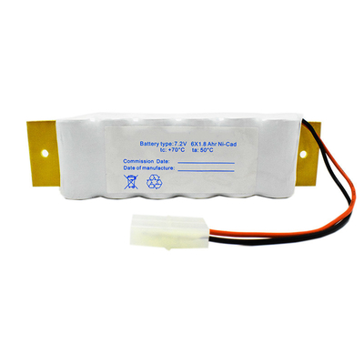 código 8507300090 da bateria de cádmio de níquel HS da luz de emergência de 7.2V 1800mAh