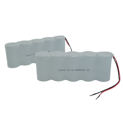 Baterias NiCD de saída de emergência D4000mAh 6.0 V seguras lado a lado