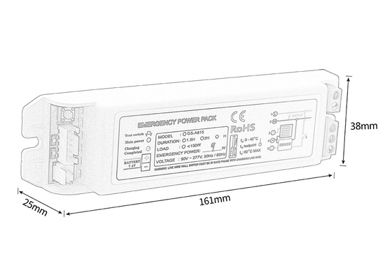 Kit de iluminação de emergência de 6-13W