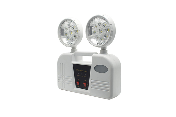 3h Duração 6W Twin Head luz de emergência AC 85-265V ABS