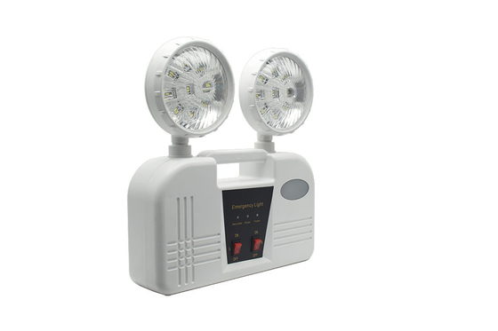 3h Duração 6W Twin Head luz de emergência AC 85-265V ABS