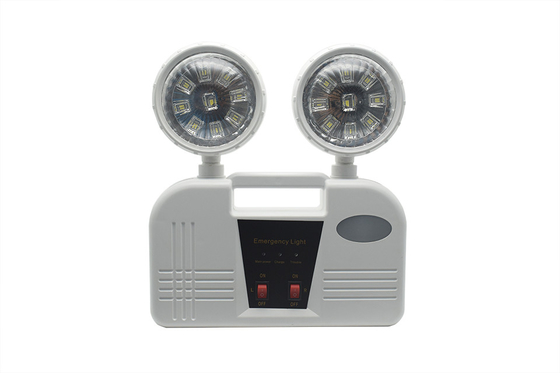 3h Duração 6W Twin Head luz de emergência AC 85-265V ABS