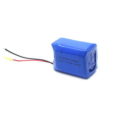 Polímero de íons de lítio 232738 2700mAh 3.8V com PCB e UL1571 24AWG RED&amp;BLACK