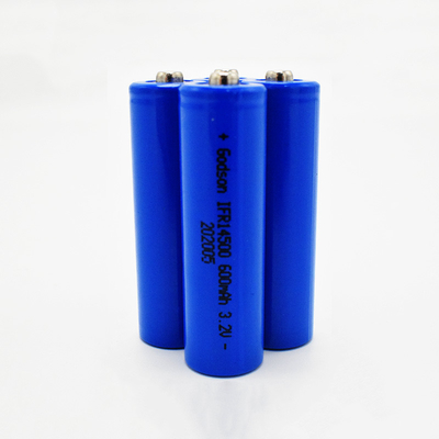 14500 600mAh 3.2V LiFePO4 Bateria para luzes de emergência e sinalização de saída