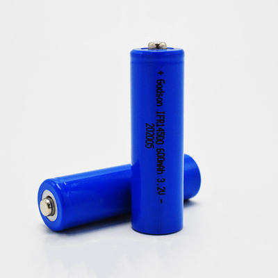 14500 600mAh 3.2V LiFePO4 Bateria para luzes de emergência e sinalização de saída