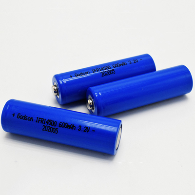 14500 600mAh 3.2V LiFePO4 Bateria para luzes de emergência e sinalização de saída