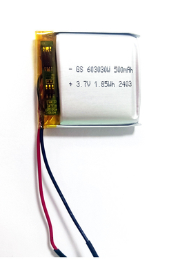 Polímero de iões de lítio 603030 500mAh 3.7V Com PCM