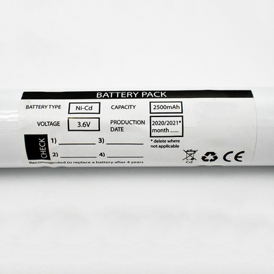 3.6V 2500mAh Ni-CD Bateria para iluminação de emergência com alto custo-benefício