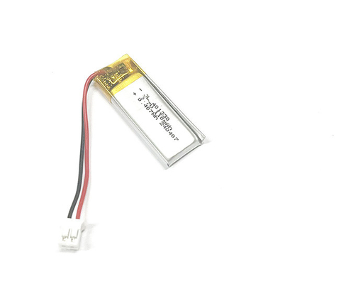 Polímero de íons de lítio 401230 110mAh 3.7V com conector PHR-2 e PCB (a temperatura de funcionamento é -20...+60°C)