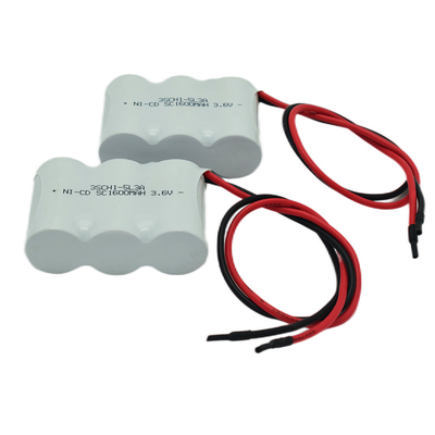 Fabricante personalizável 3.6V 1600mAh Luz de emergência Ni Cd Bateria