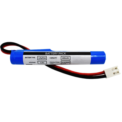 Iluminação de emergência 600mAh 6.4 Volt LiFePO4 Baterias tipo stick