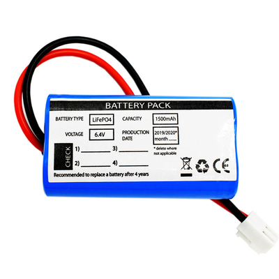 Iluminação solar de emergência Uso lado a lado Tipo LiFePO4 Baterias 1500mAh 6,4 Volt