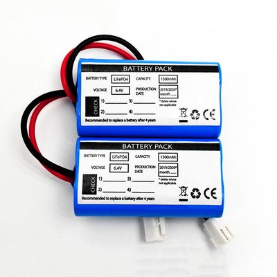 Iluminação solar de emergência Uso lado a lado Tipo LiFePO4 Baterias 1500mAh 6,4 Volt