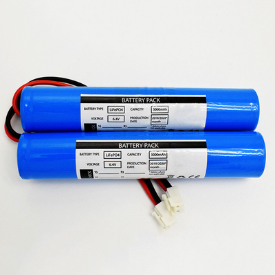 Tipo de bateria LiFePO4 Baterias 3000mAh 6.4 Volt Iluminação solar de emergência Uso