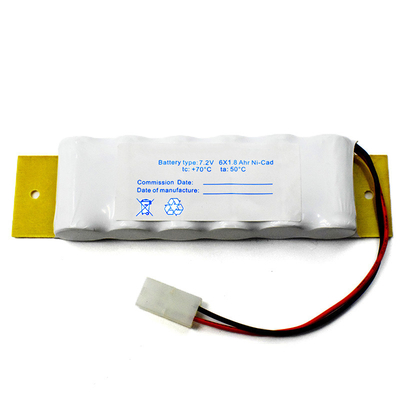 Bateria de iluminação de emergência OEM com PCM Ni-Cd Bateria SC1800mAh 7.2V 12.96Wh Tipo SBS