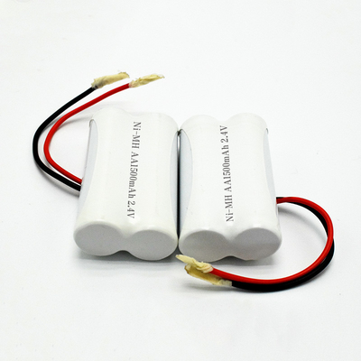 Bateria de iluminação de emergência OEM 2.4V Ni-Mh AA1500mAh Bateria de longa duração recarregável lado a lado