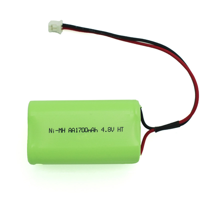 4S1P 4.8V Ni-Mh AA 1700mAh Bateria recarregável de alta temperatura OEM PVC