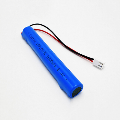 Bateria de iluminação de emergência OEM IFR 18650 1.6Ah 6.4V LiFePO4 Bateria em pilha longa vida útil