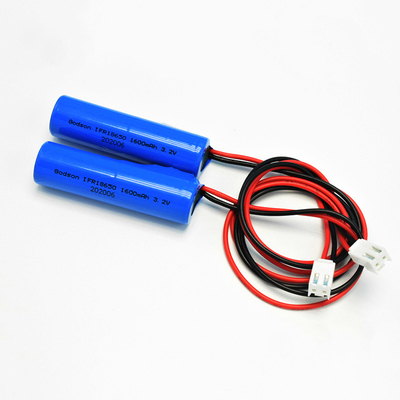 Tipo único IFR 18650*1 Célula com PCM 1.6Ah 3.2V LiFePO4 baterias cilíndricas