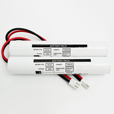 NiCd Sc1200mah tipo da vara da bateria de 3,6 volts para a iluminação de emergência