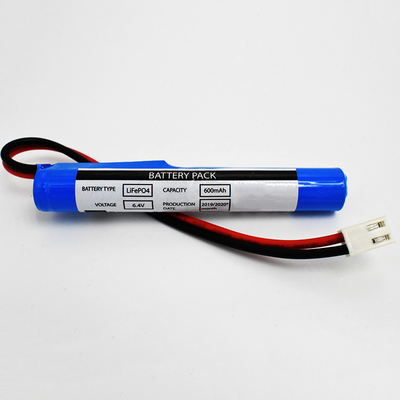 Tipo 6,4 conector da vara LiFePO4 da bateria 600mAh JST VH 2P de V