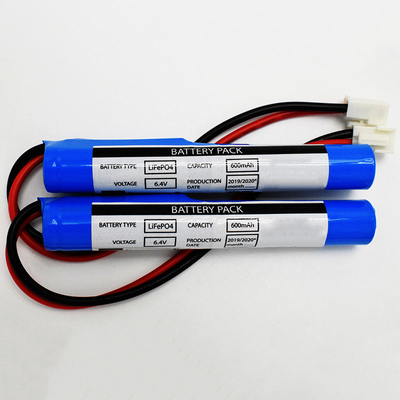Tipo 6,4 conector da vara LiFePO4 da bateria 600mAh JST VH 2P de V