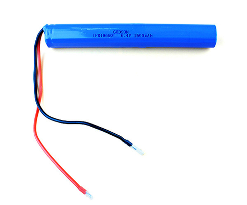 Bateria 6.4V recarregável 1500MAh do fosfato do ferro do lítio 18650