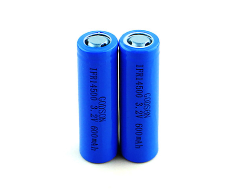 CV do centímetro cúbico que carrega pilha da bateria IFR14500 Regarchable 3,2 V 600mAh de 12V LiFePO4 a única