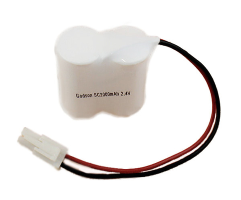 Pilha de cádmio recarregável do níquel da bateria 2000mAh 2.4V do CD do Ni da luz de emergência