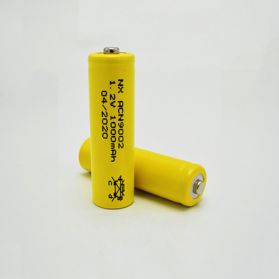 Tipo recarregável da vara das células de bateria amarelas AA1000mAh do PVC 1,2 V Nicd