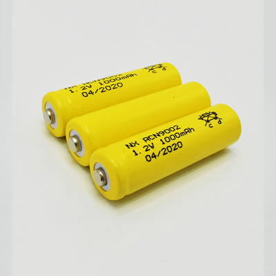 Tipo recarregável da vara das células de bateria amarelas AA1000mAh do PVC 1,2 V Nicd