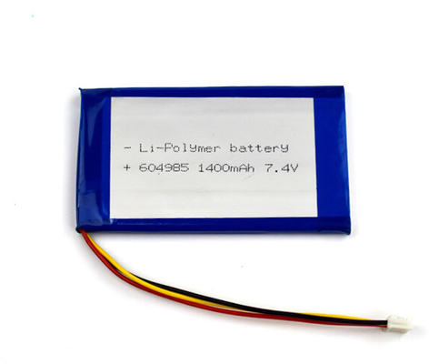 Pilhas 604985 do polímero 55g 7,4 V Li Ion Battery 1400mAh do lítio